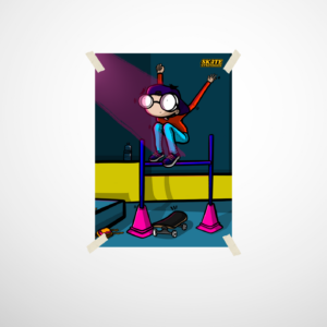 Plakat A4 Skate Strategies – HIPPIE JUMP!