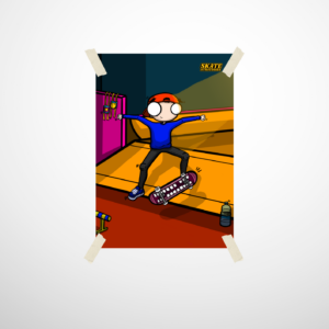 Plakat A4 Skate Strategies – KICKFLIP!